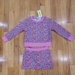 📢 NWT Epic Threads Pink Floral Skirt Set (Size: 2T)
